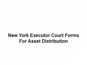New York Executor Court Forms for Asset Distribution